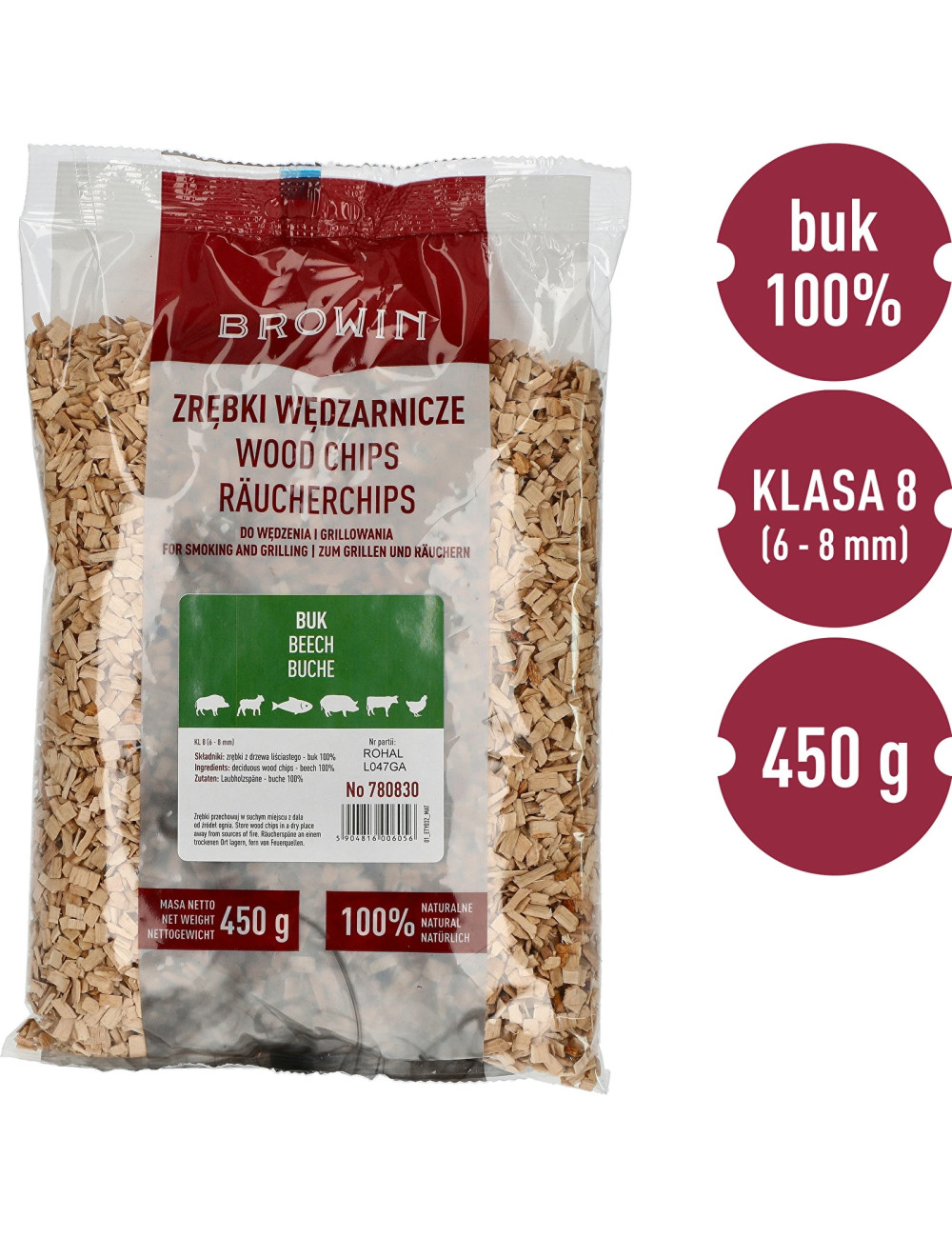 Aschii afumare din lemn fag 450g