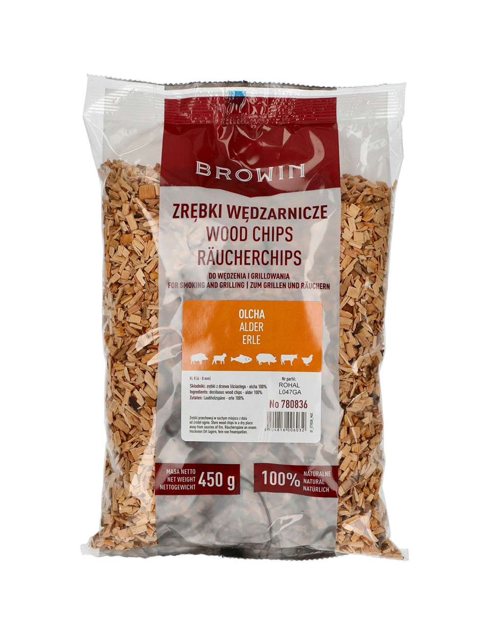 Aschii afumare din lemn arin 450g