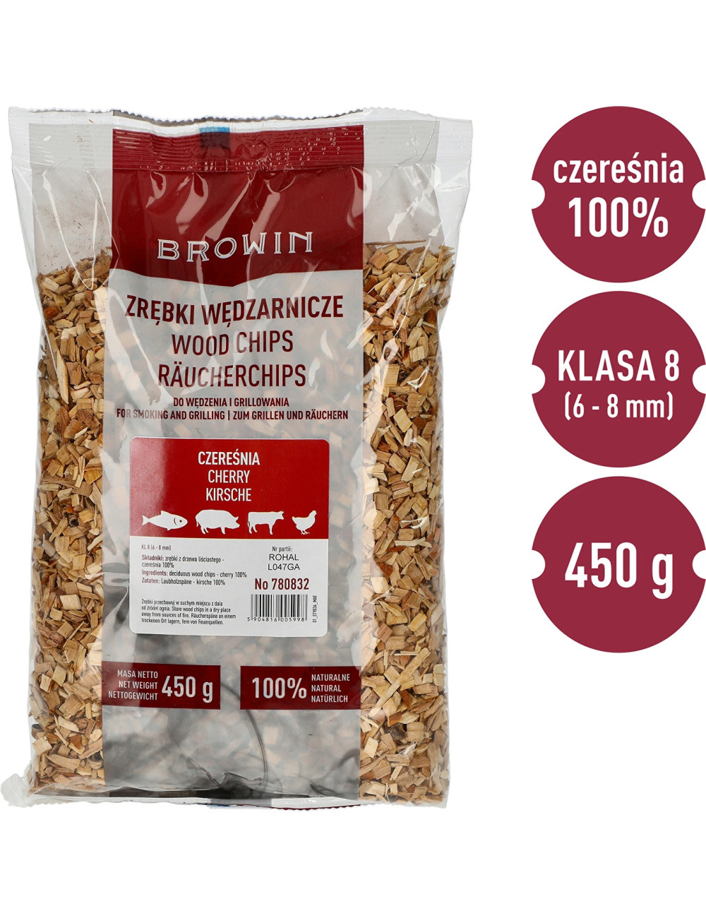 Aschii afumare din lemn arin 450g