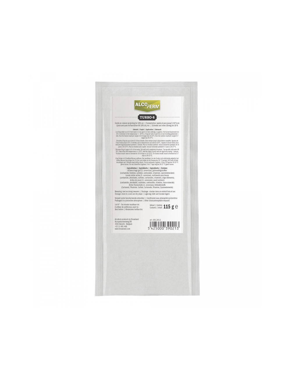 UtilVinificatie - Alcoferm Turbo-8 drojdie pentru solutii cu zahar 25L